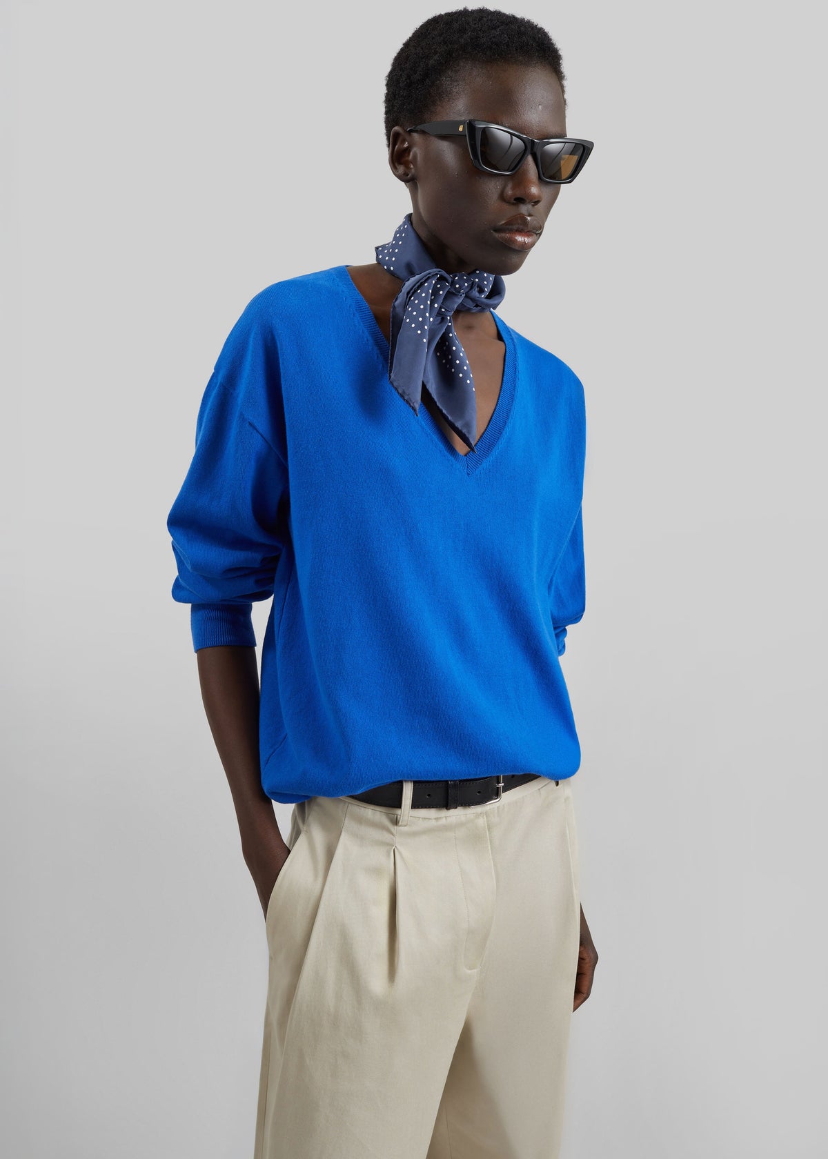 Meera V-Neck Sweater - Cobalt β view 1 of 1