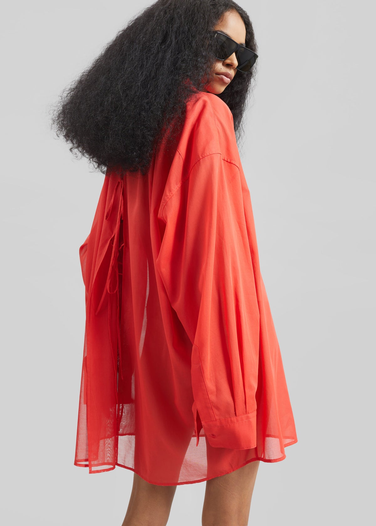 Melia Open-Back Shirt - Red β view 4 of 8