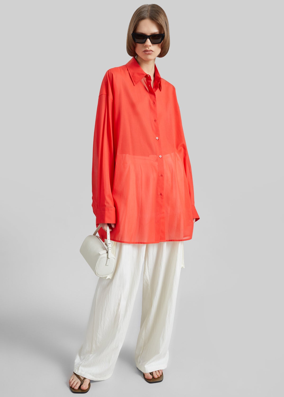 Melia Open-Back Shirt - Red β view 1 of 8