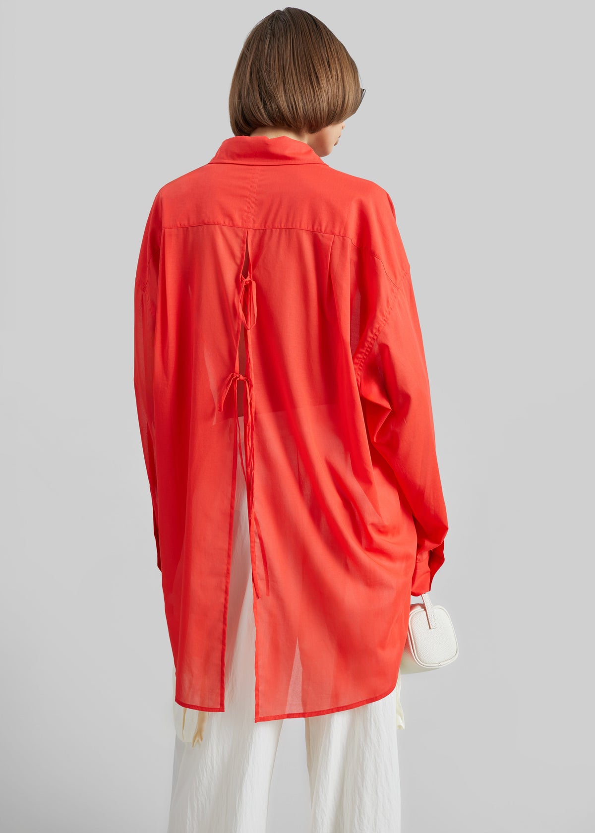 Melia Open-Back Shirt - Red β view 2 of 8