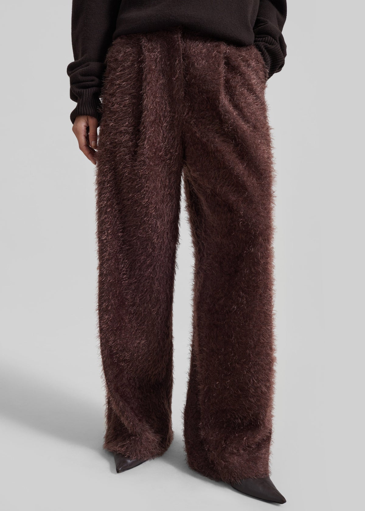 Melker Furry Pants - Mauve Brown β view 3 of 12