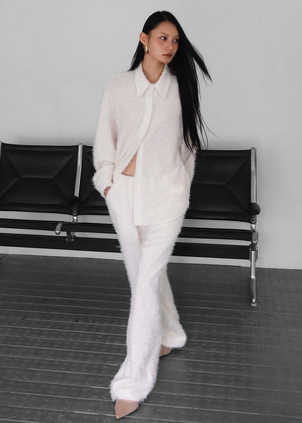 Melker Furry Pants - Off White β view 7 of 10