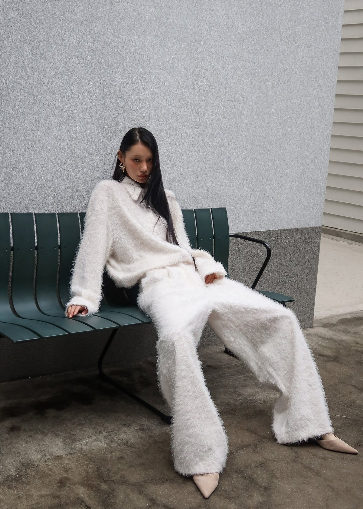 Melker Furry Pants - Off White β view 1 of 10
