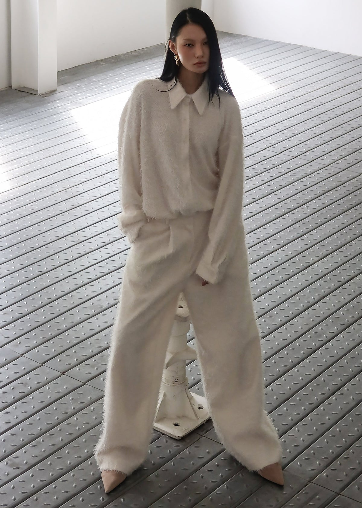 Melker Furry Pants - Off White β view 9 of 10