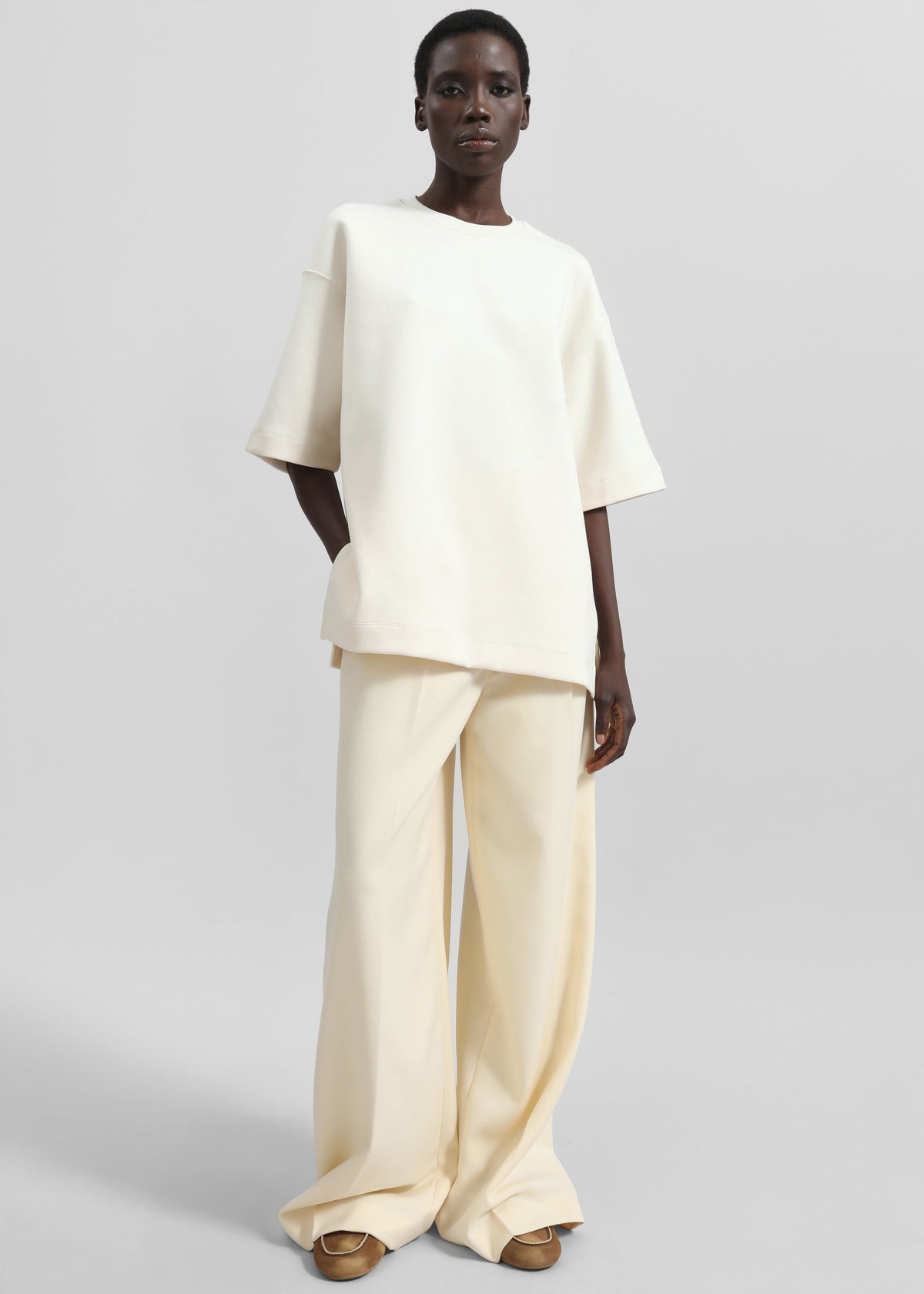 Melor Oversized T-Shirt - Cream β view 3 of 7