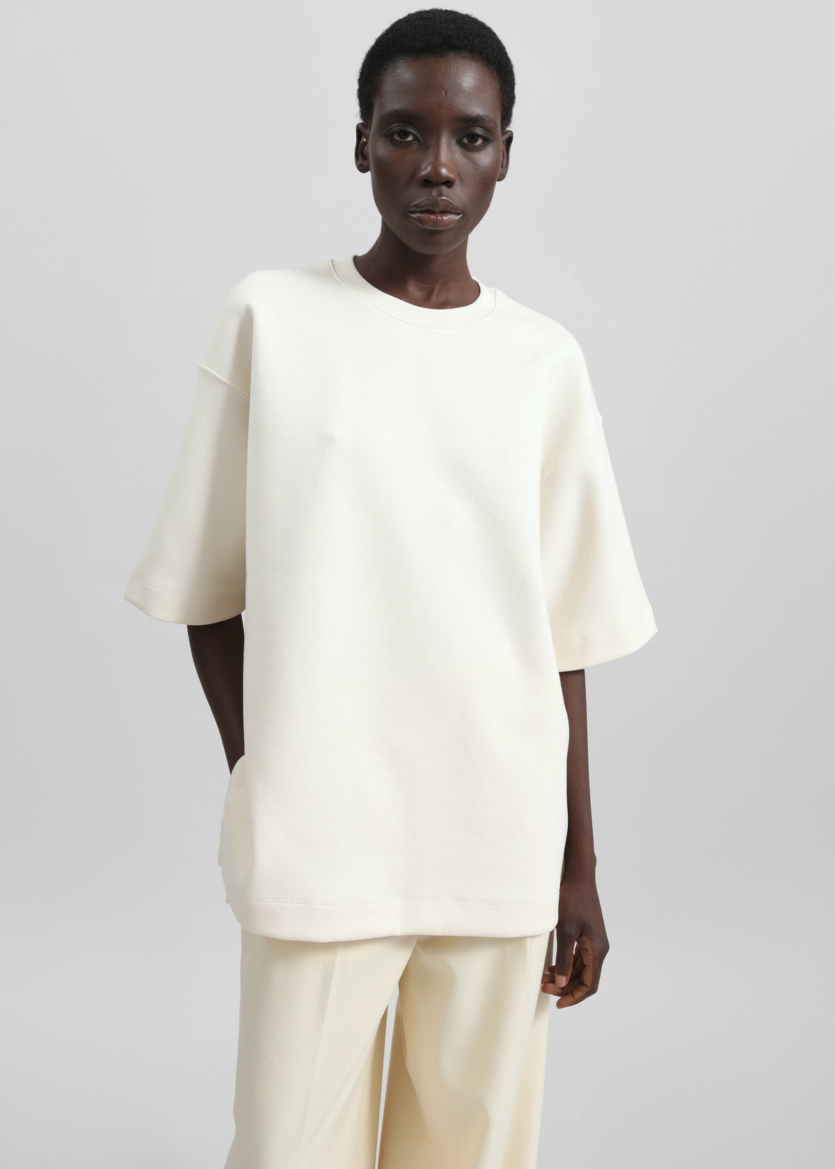 Melor Oversized T-Shirt - Cream β view 1 of 7