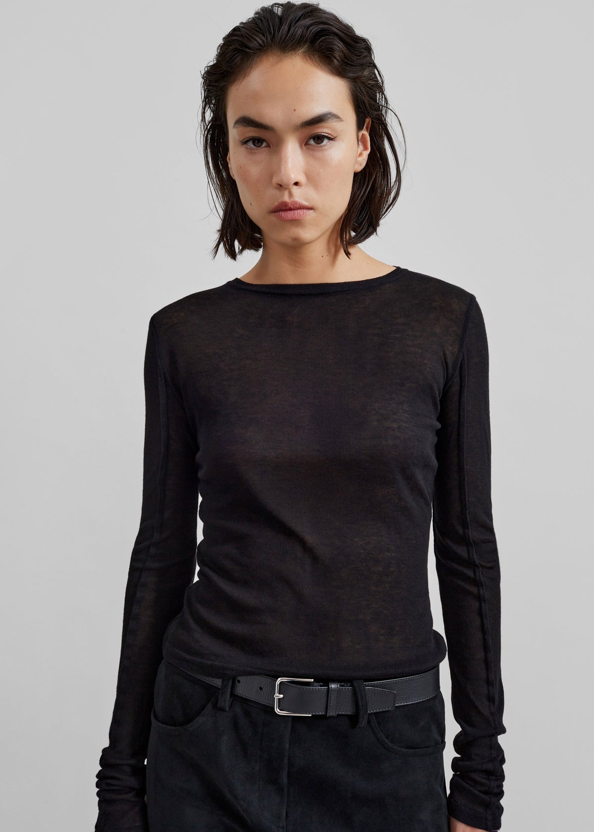 Mesa Sheer Long Sleeve Tee - Black β view 3 of 11