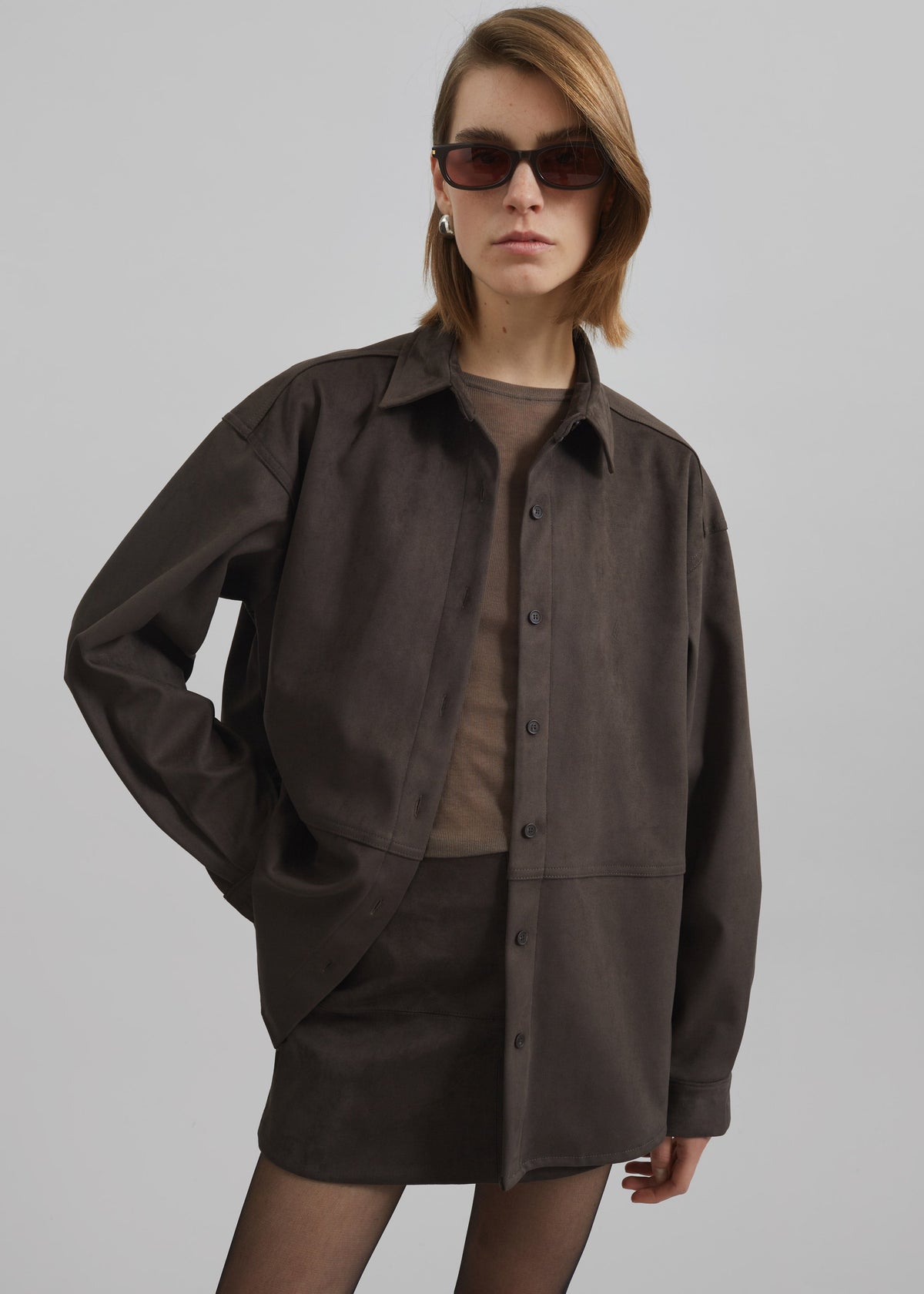 Mesa Sheer Long Sleeve Tee - Brown β view 6 of 7