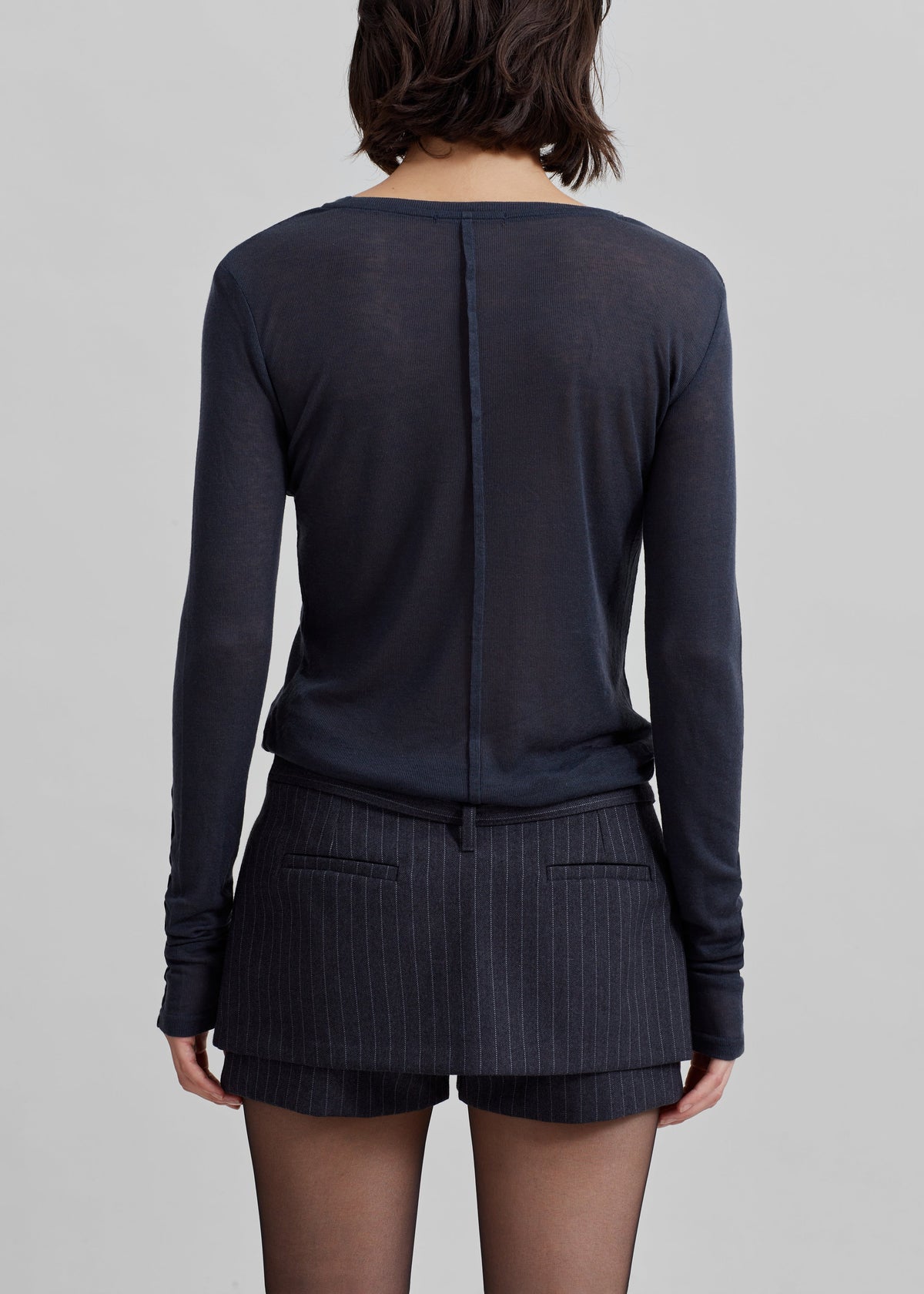 Mesa Sheer Long Sleeve Tee - Navy β view 10 of 11