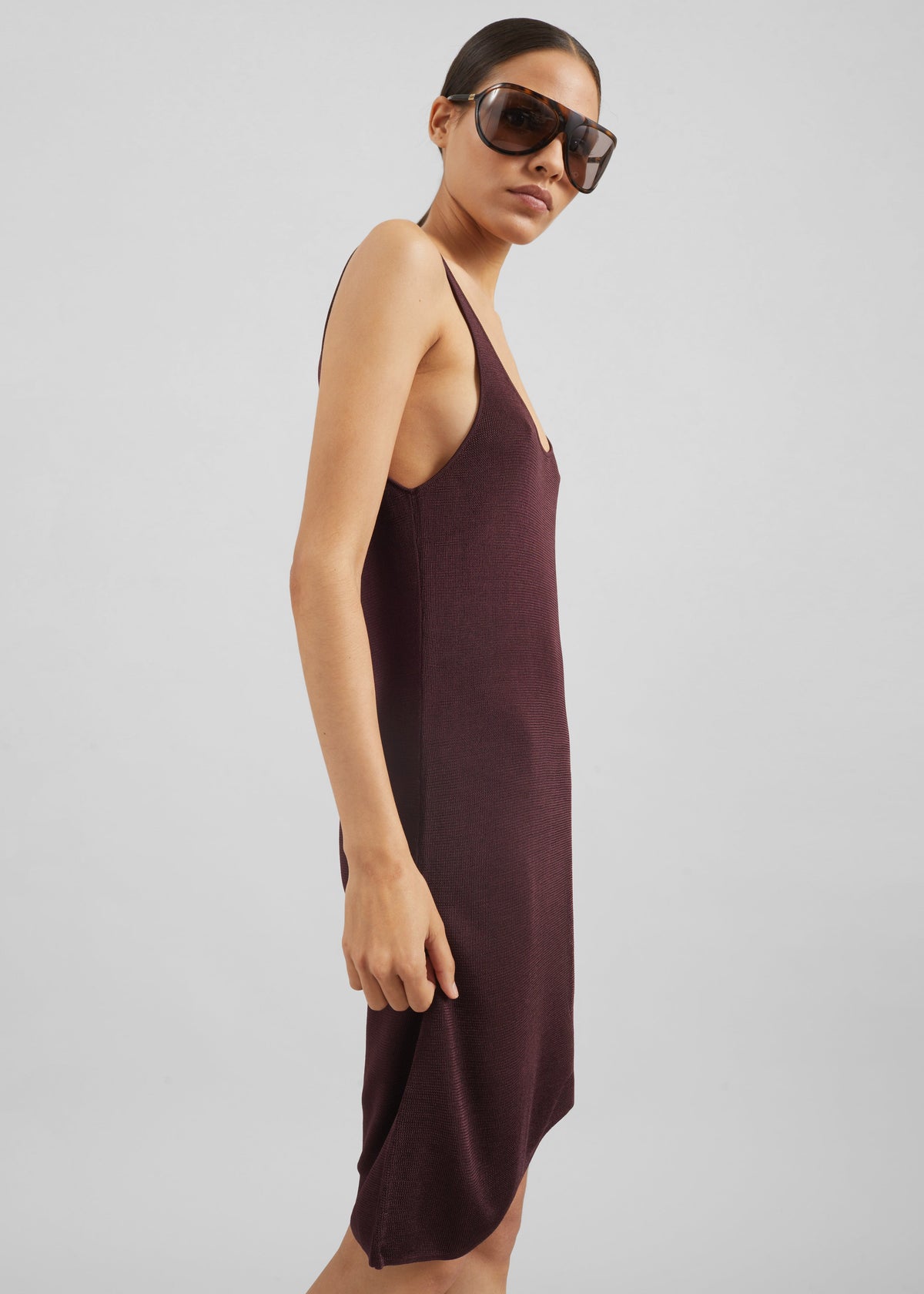 Miami Knit Mini Dress - Burgundy β view 4 of 7