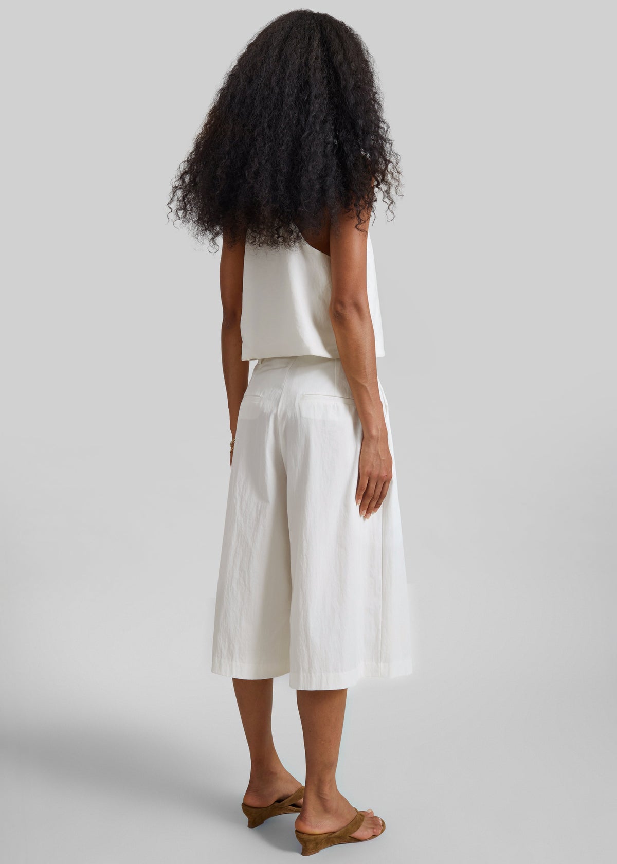 Miglia Linen Trapeze Vest - Ivory β view 7 of 8