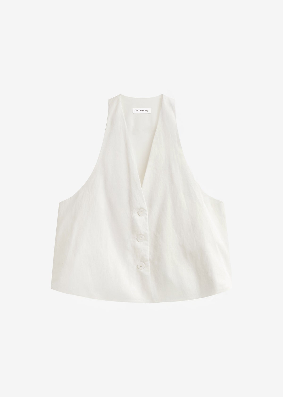 Miglia Linen Trapeze Vest - Ivory β view 8 of 8