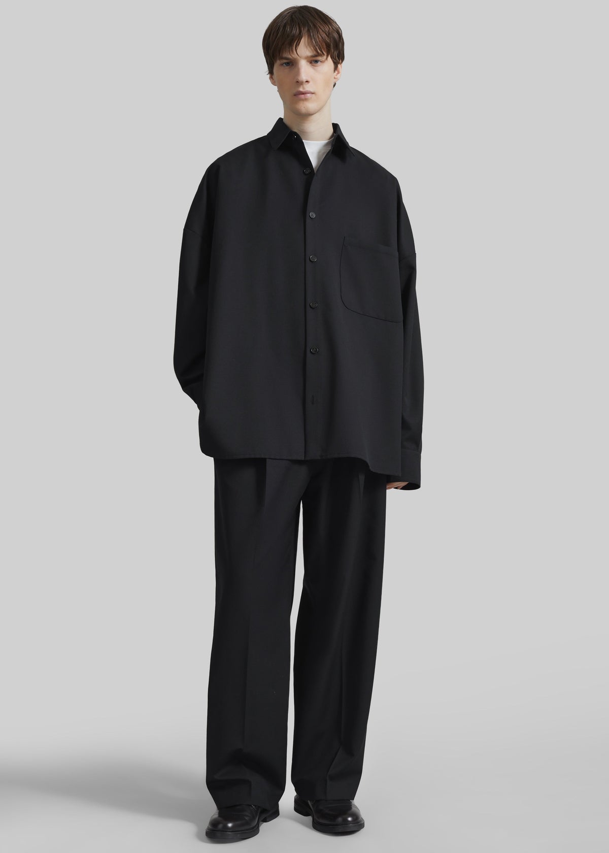 Milton Wool-Blend Trousers - Black β view 6 of 8