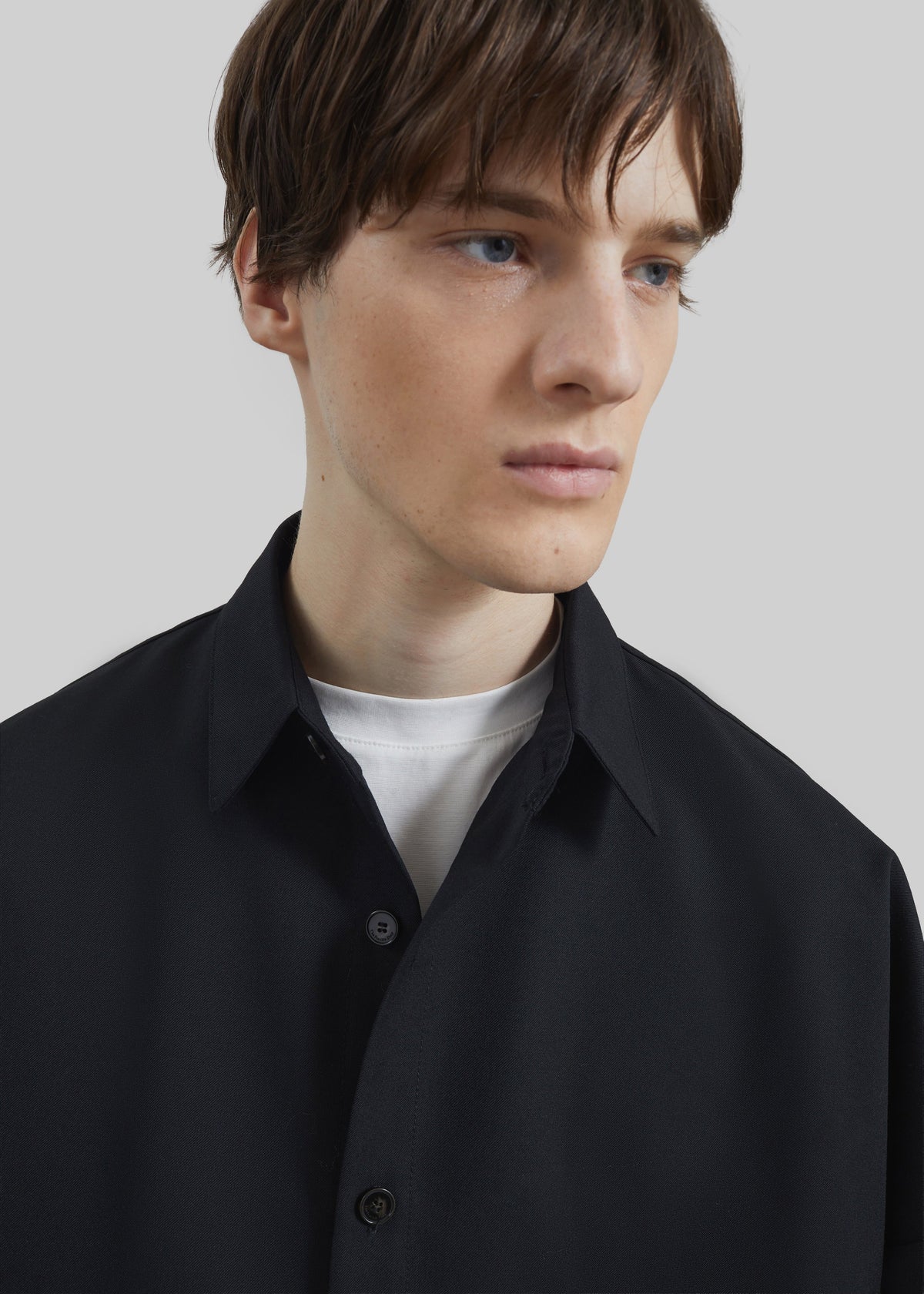 Milton Wool-Blend Shirt - Black β view 4 of 8
