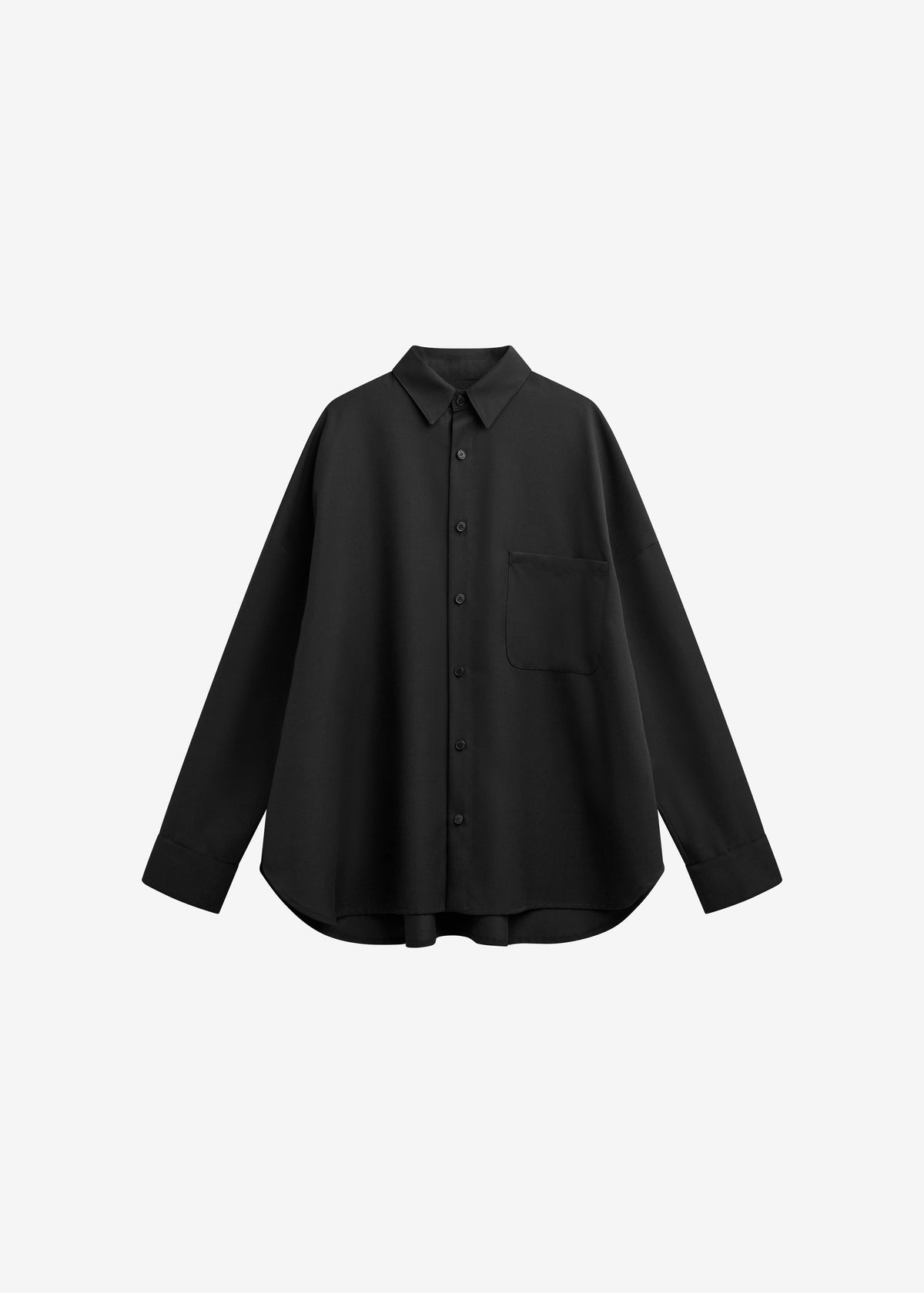 Milton Wool-Blend Shirt - Black β view 8 of 8