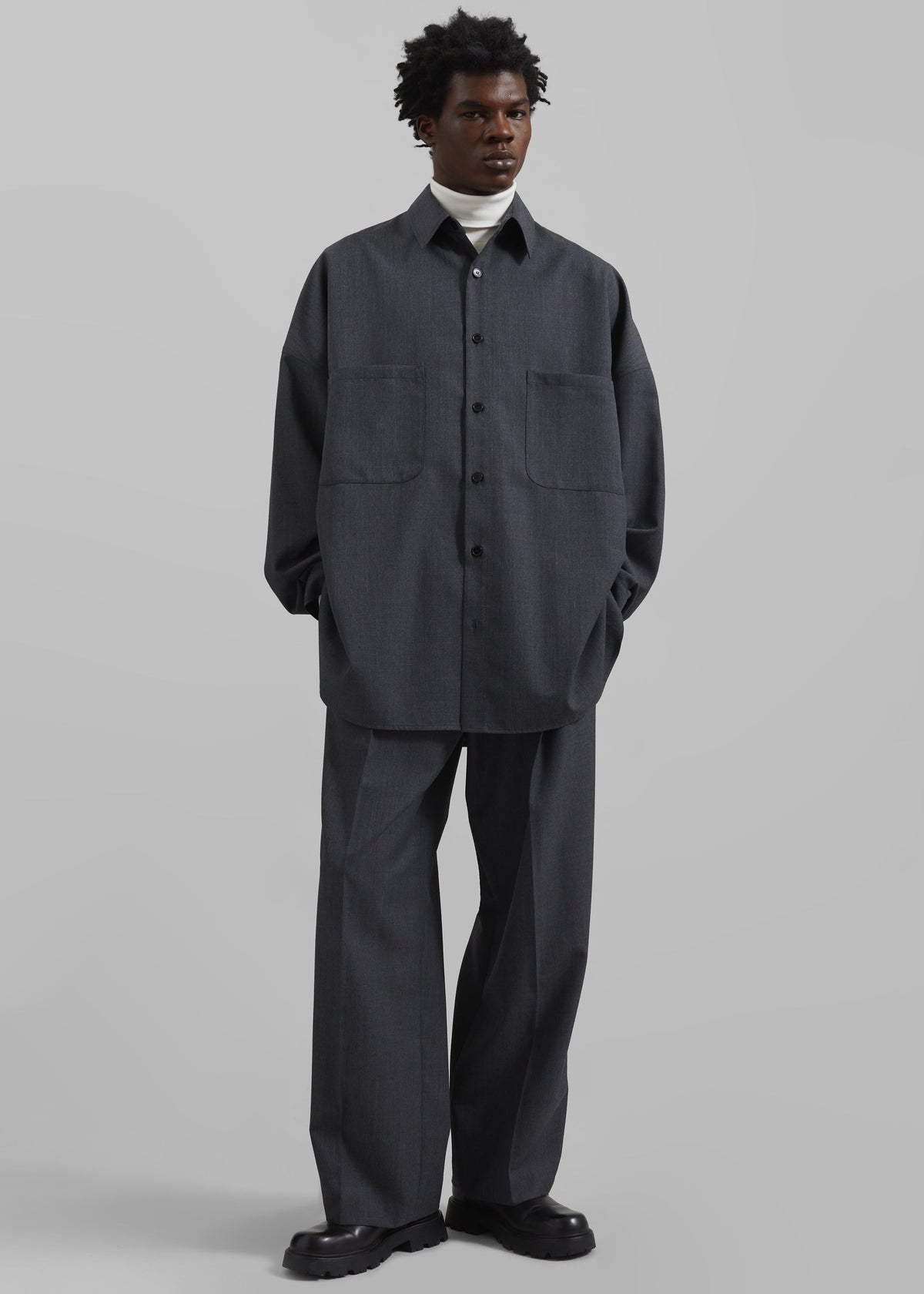 Milton Wool-Blend Trousers - Dark Grey β view 5 of 7