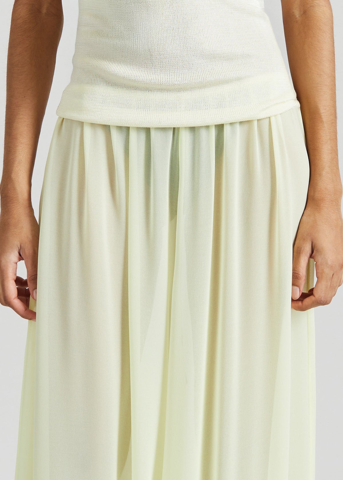 Mio Sheer Balloon Pants - Pale Yellow β view 6 of 8