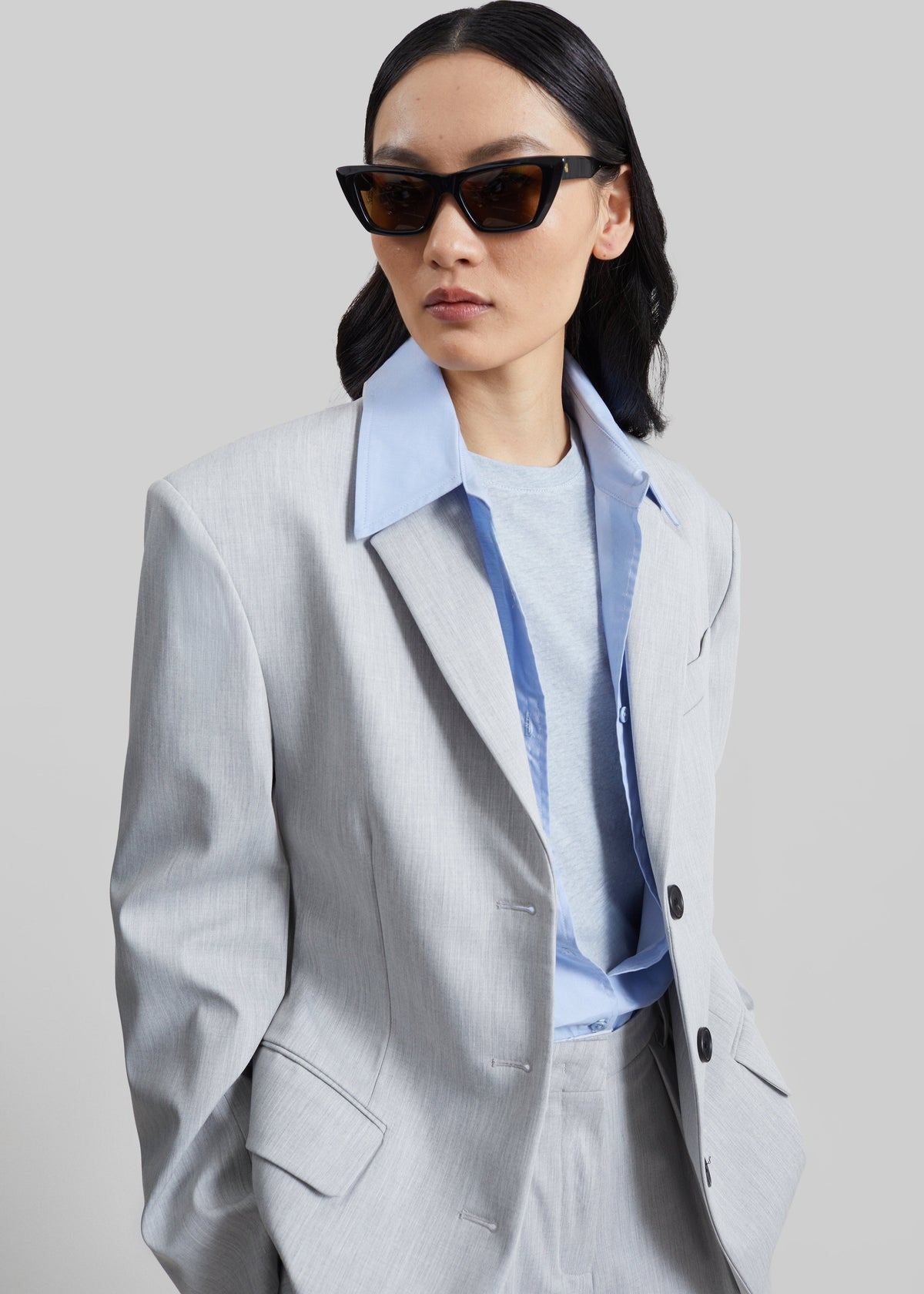 Mirbel Cinched Blazer - Light Grey β view 3 of 11