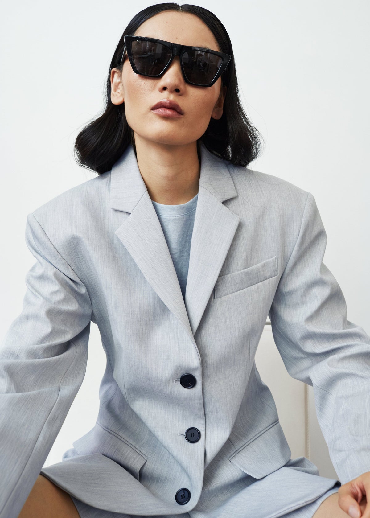 Mirbel Cinched Blazer - Light Grey β view 4 of 11