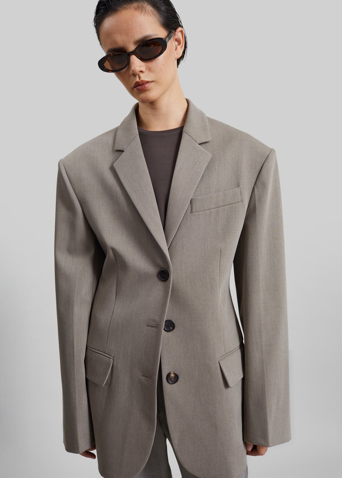 Mirbel Cinched Blazer - Taupe β view 2 of 11