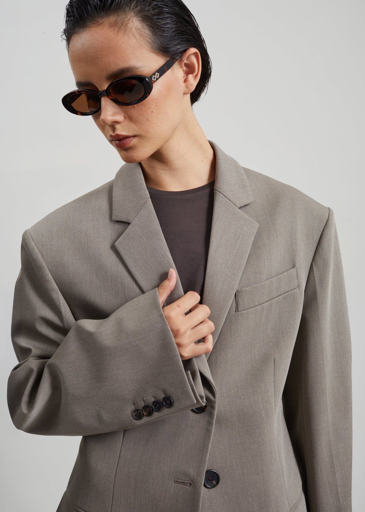 Mirbel Cinched Blazer - Taupe β view 4 of 11