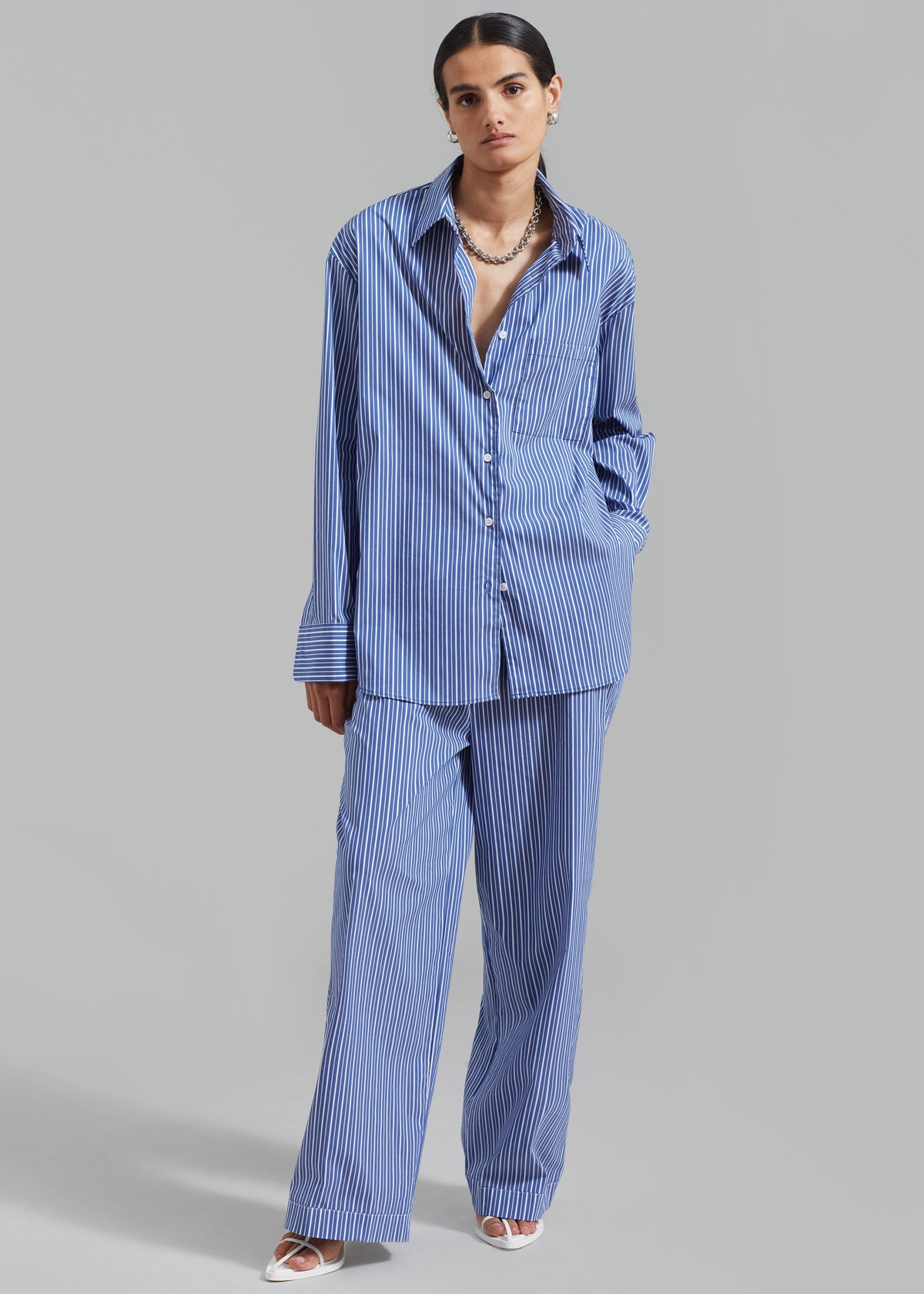 Mirca Elastic Pants - Blue Multi Stripe β view 7 of 9