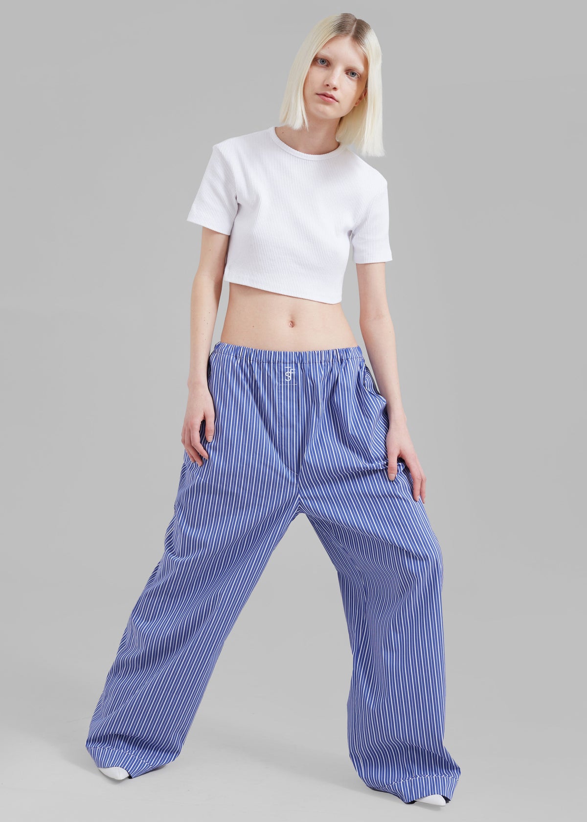 Mirca Elastic Pants - Blue Multi Stripe β view 5 of 9