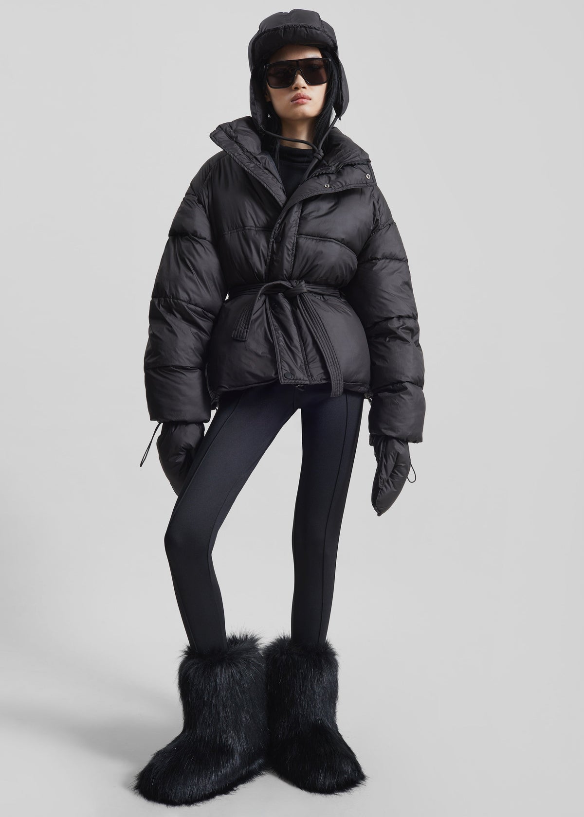 Moena Puffer Jacket & Accessories Set - Black β view 8 of 10