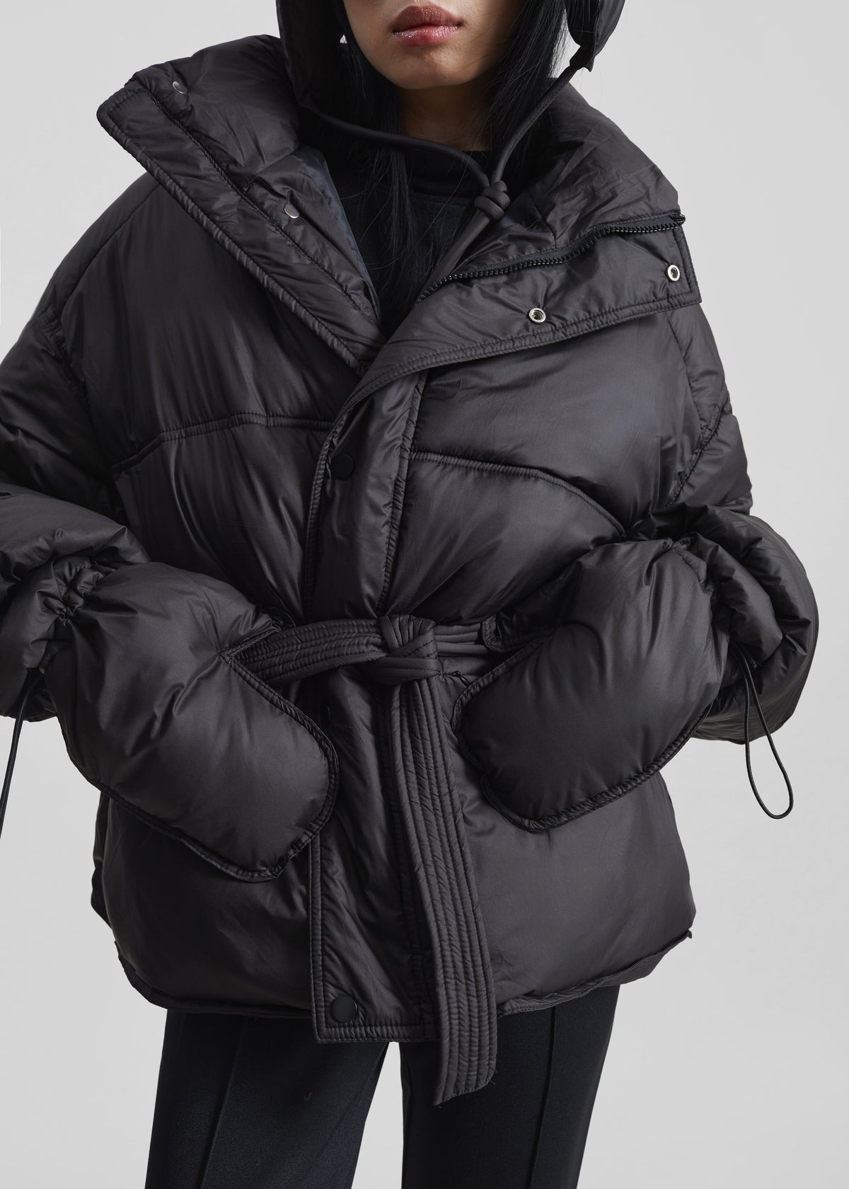 Moena Puffer Jacket & Accessories Set - Black β view 3 of 10