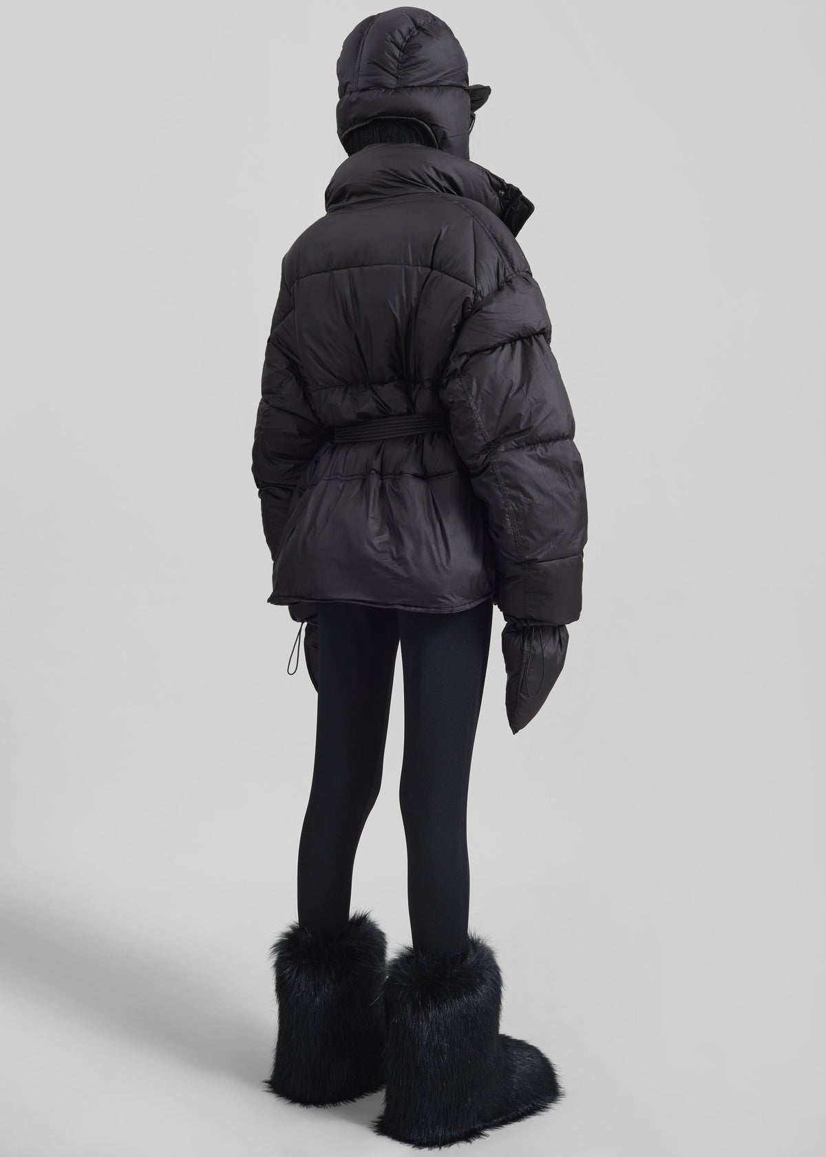 Moena Puffer Jacket & Accessories Set - Black β view 9 of 10