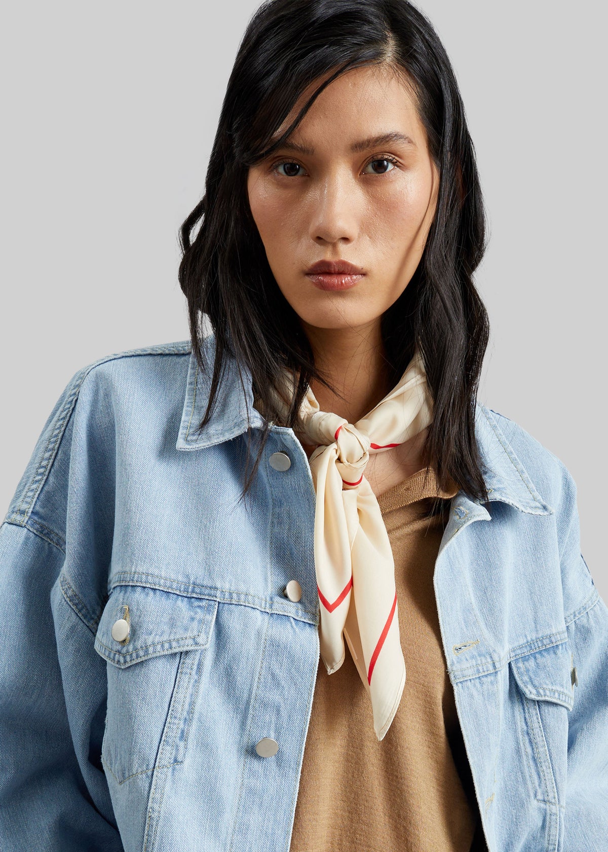 Montauk Oversized Denim Jacket - Light Wash β view 3 of 6