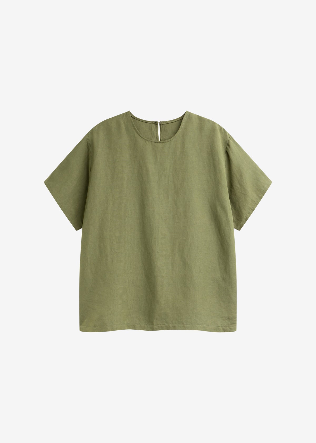 Morat Linen Back Button Top - Olive β view 8 of 8
