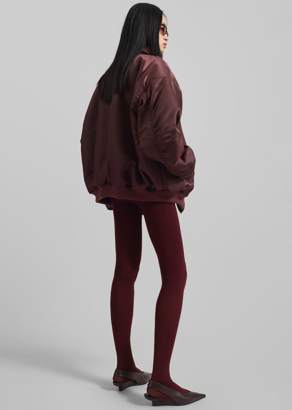 Nalden Padded Bomber Jacket - Burgundy β view 7 of 8