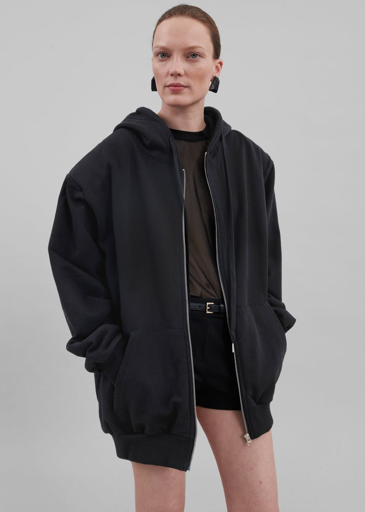 Nami Zip Up Hoodie - Black β view 1 of 9