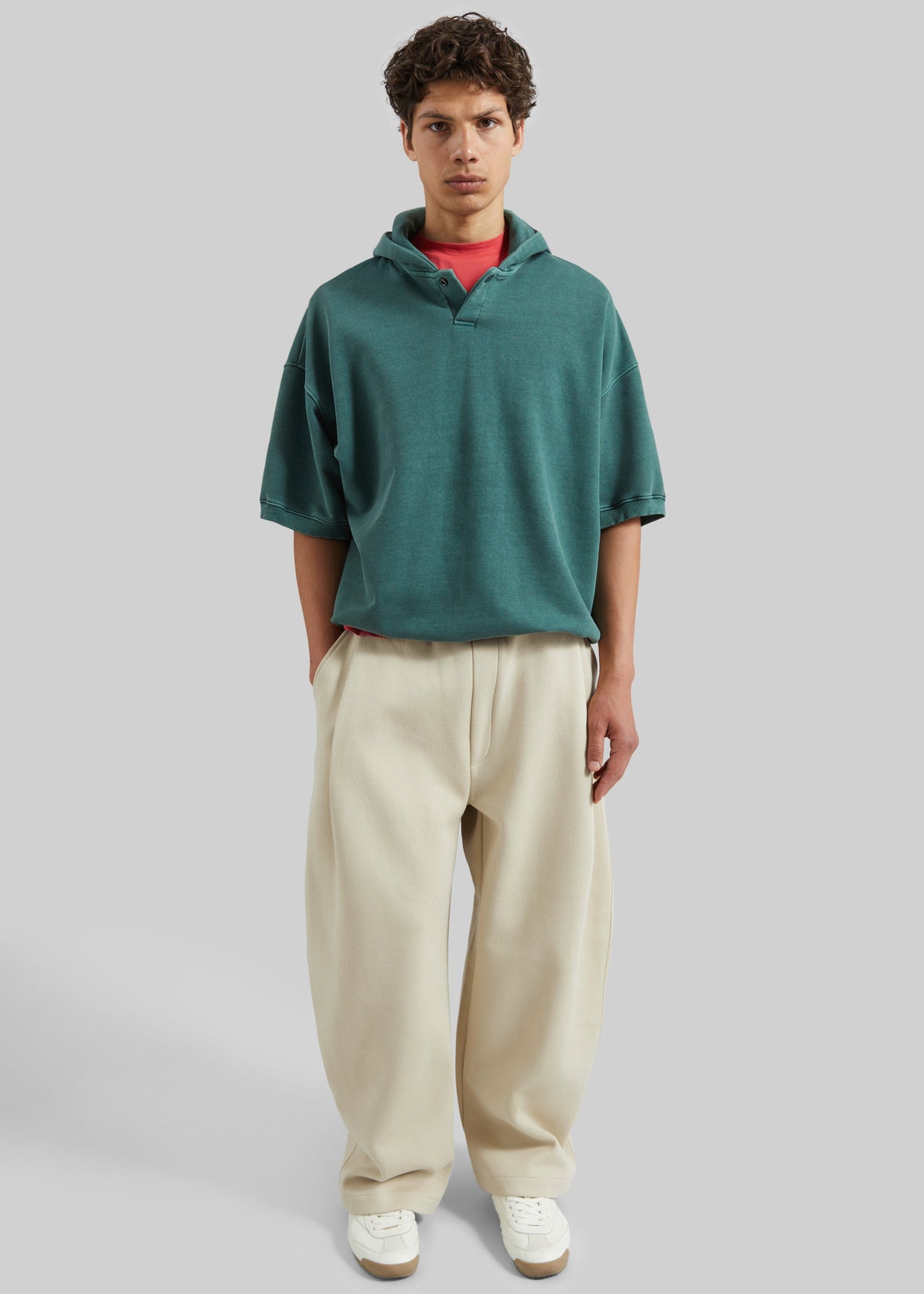 Nas Barrel Leg Sweatpants - Beige β view 1 of 7