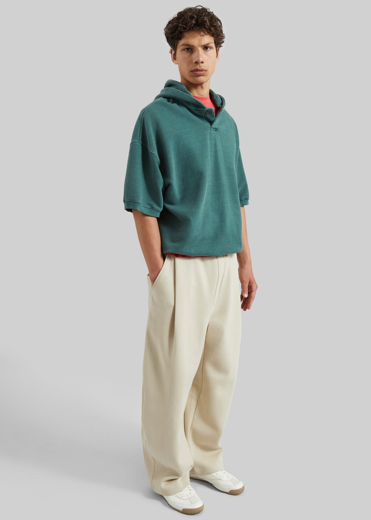 Nas Barrel Leg Sweatpants - Beige β view 5 of 7