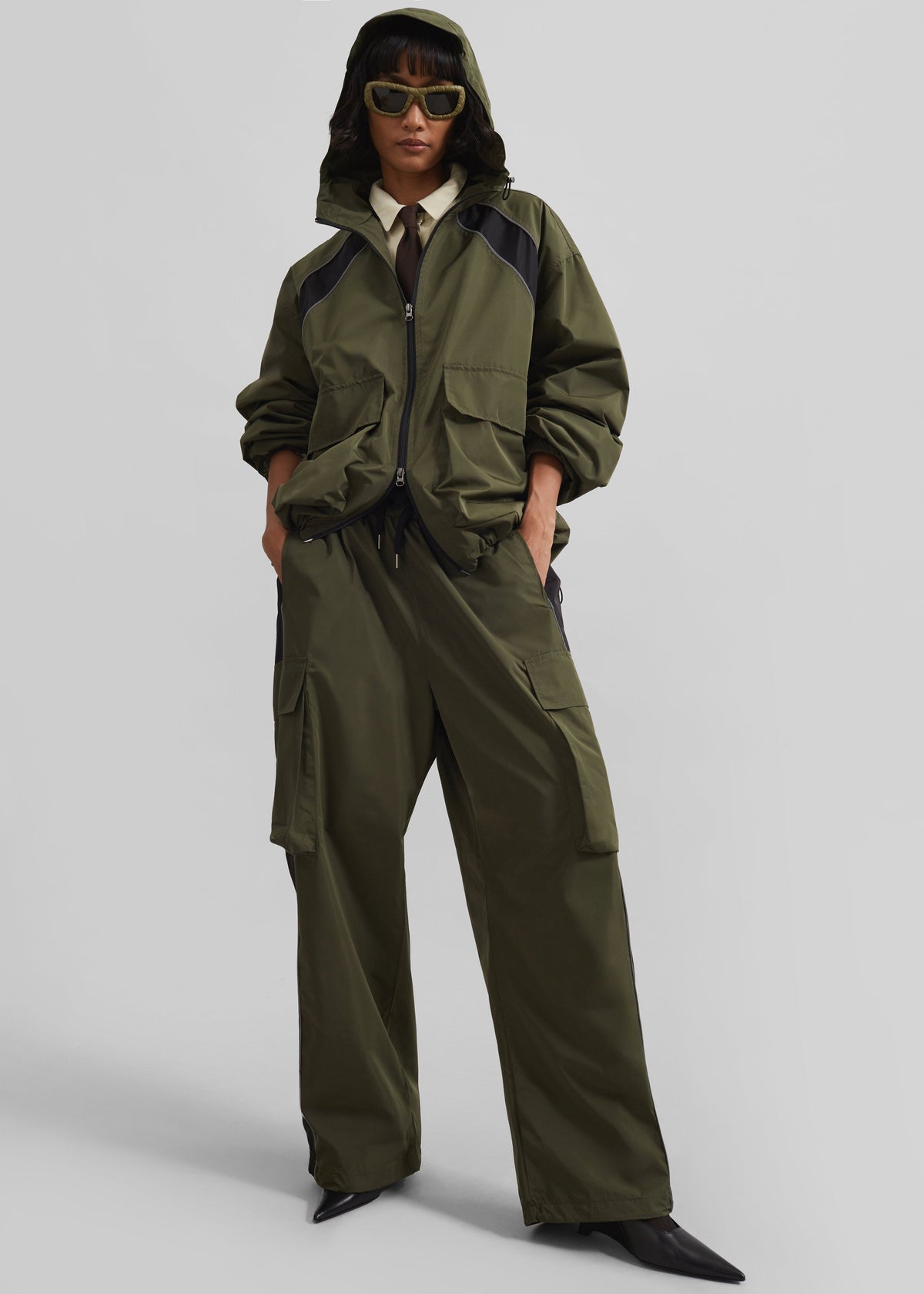 Navan Windbreaker Cargo Jacket - Khaki β view 4 of 9