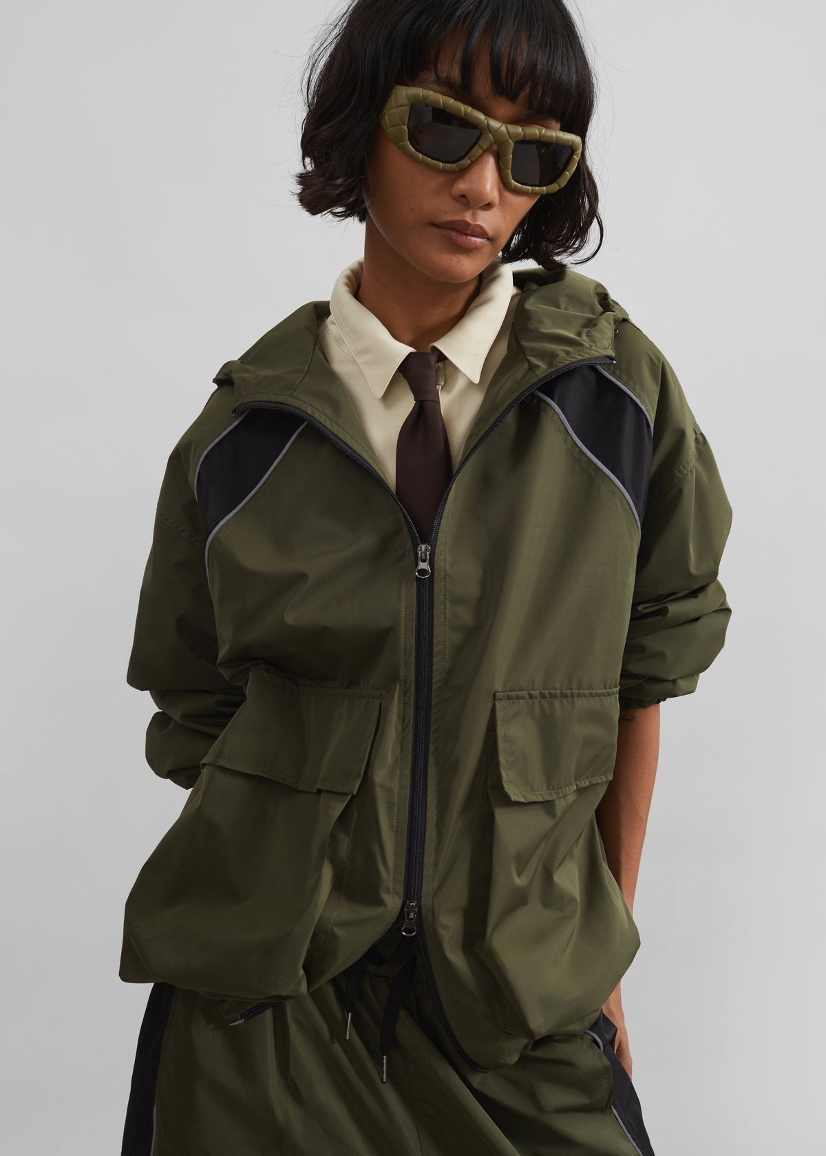 Navan Windbreaker Cargo Jacket - Khaki β view 7 of 9