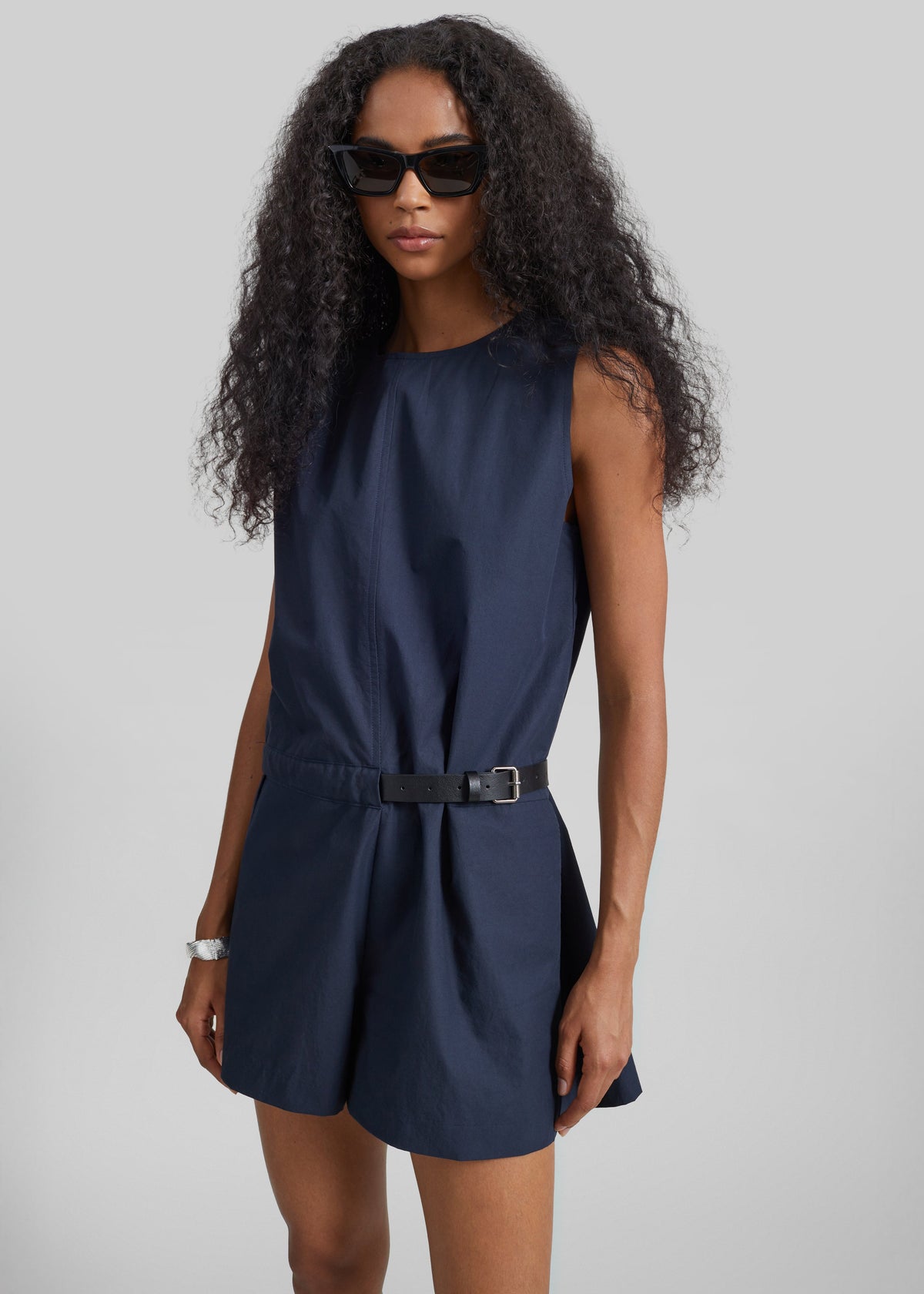 Naxos Belted Romper - Navy β view 2 of 6