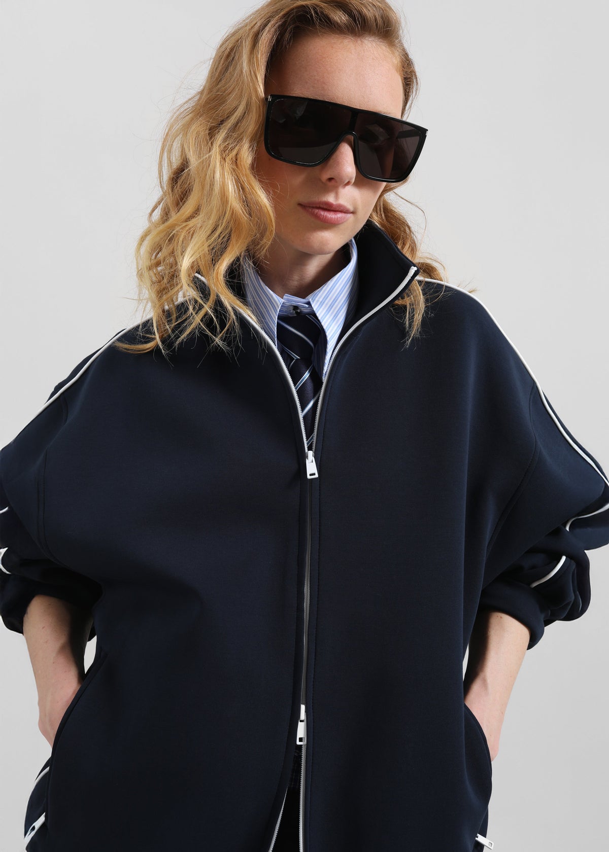 Nayen Zip-Up Jacket - Navy β view 11 of 13