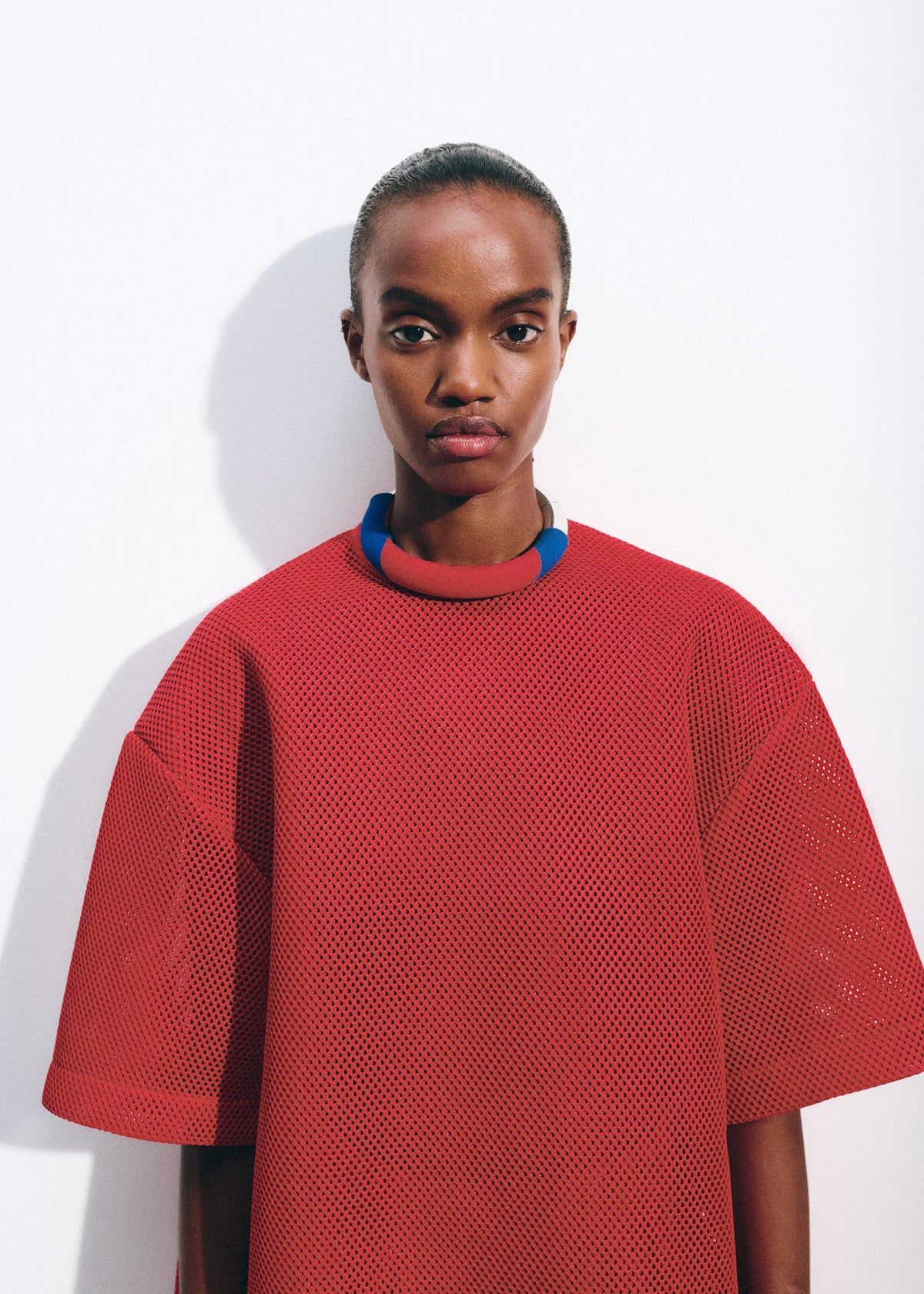 Nela Mesh Boxy T-Shirt - Red β view 9 of 13