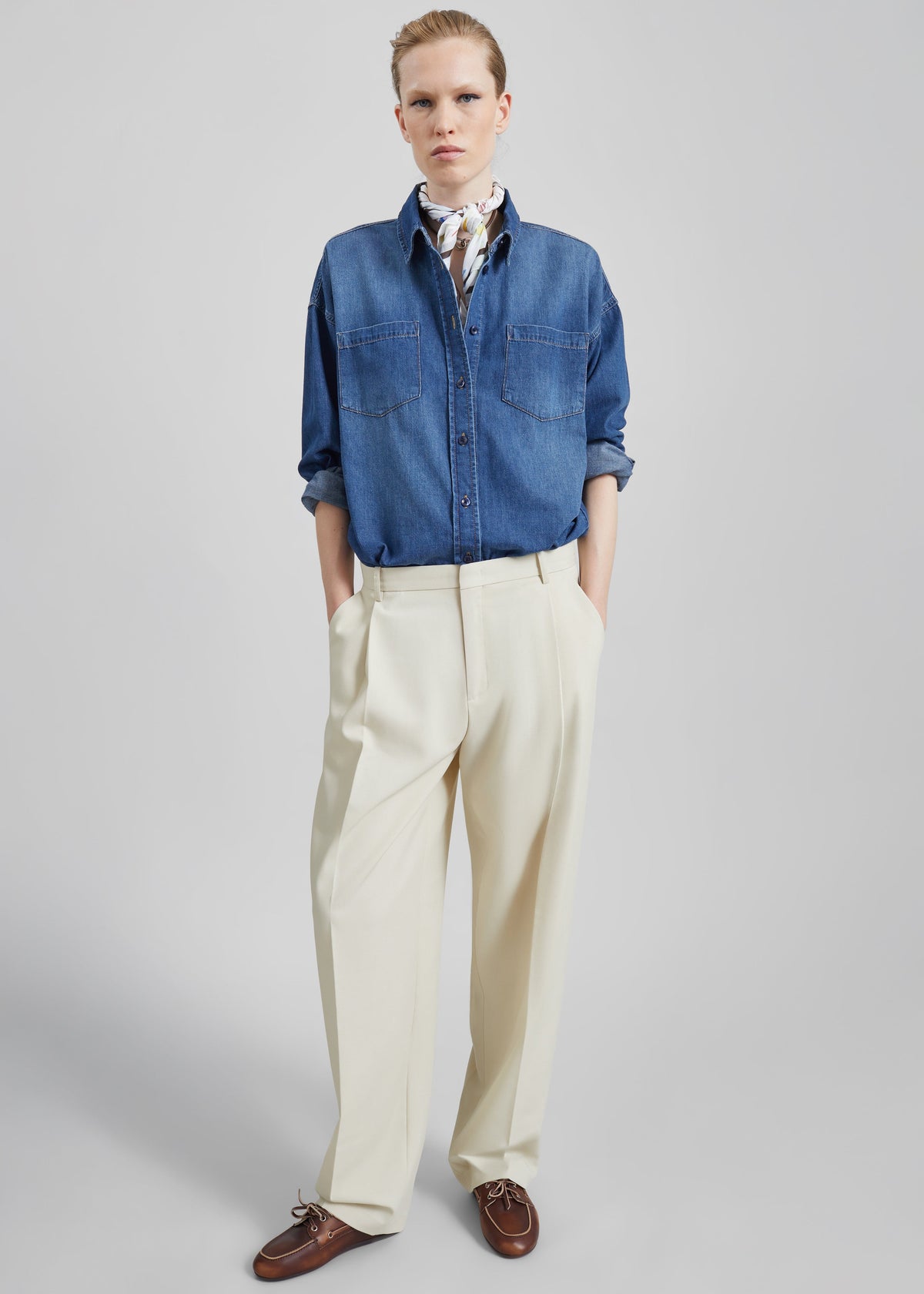 Neria Pleated Trousers - Light Beige β view 1 of 7