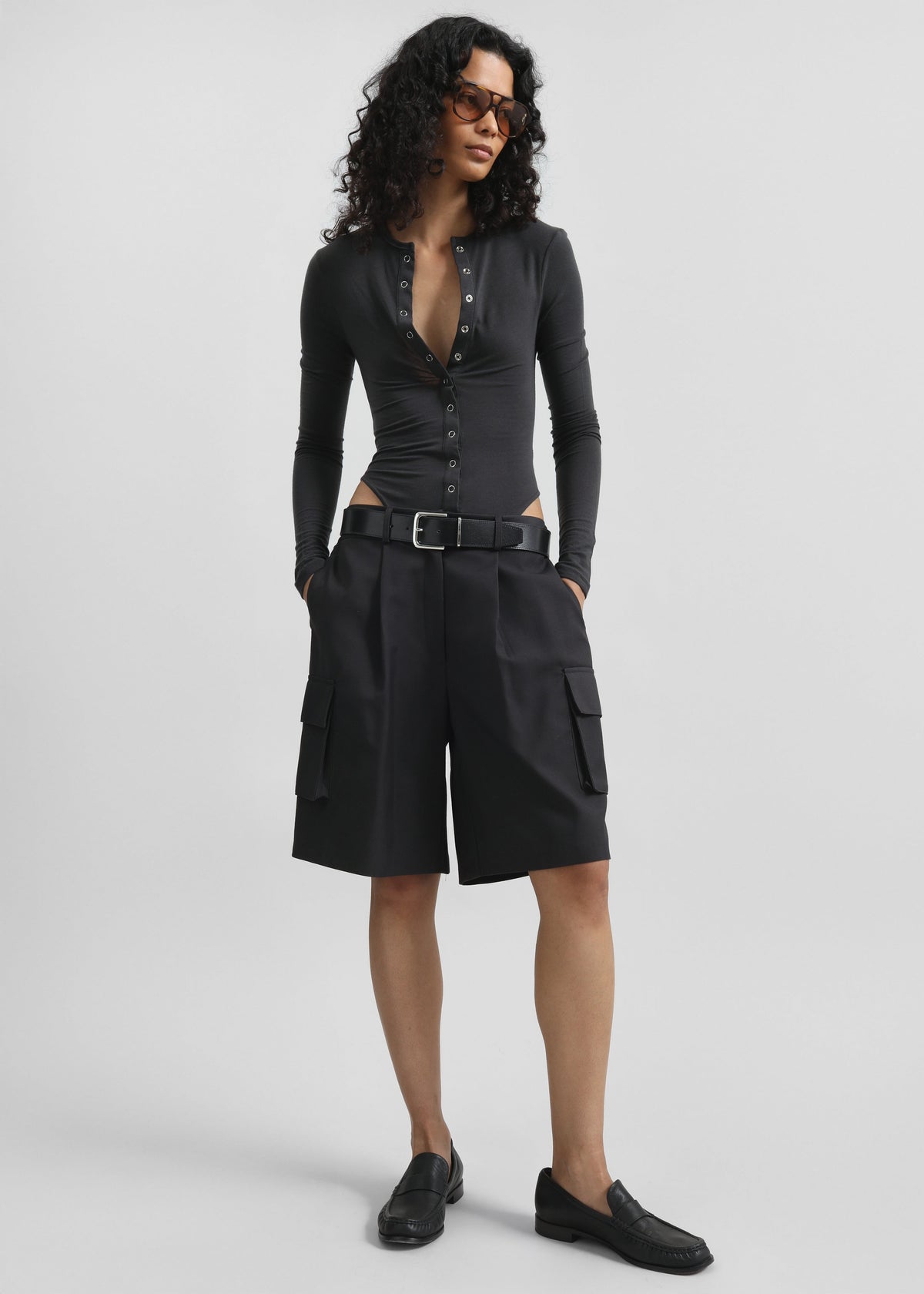 Nersac Cargo Bermuda Shorts - Charcoal β view 2 of 8