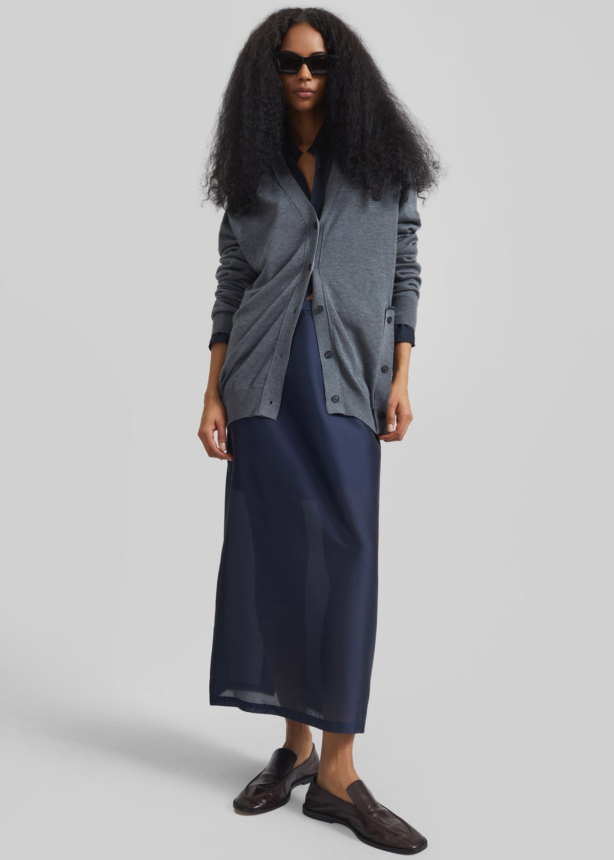 Calvane Two-Way Cardigan - Grey β view 7 of 10