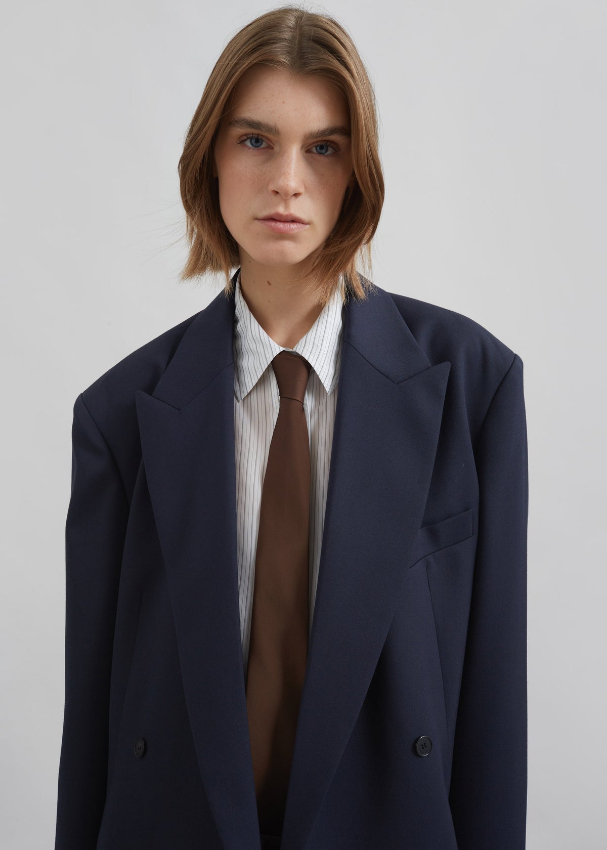 Newark Double Breasted Blazer - Navy β view 7 of 10