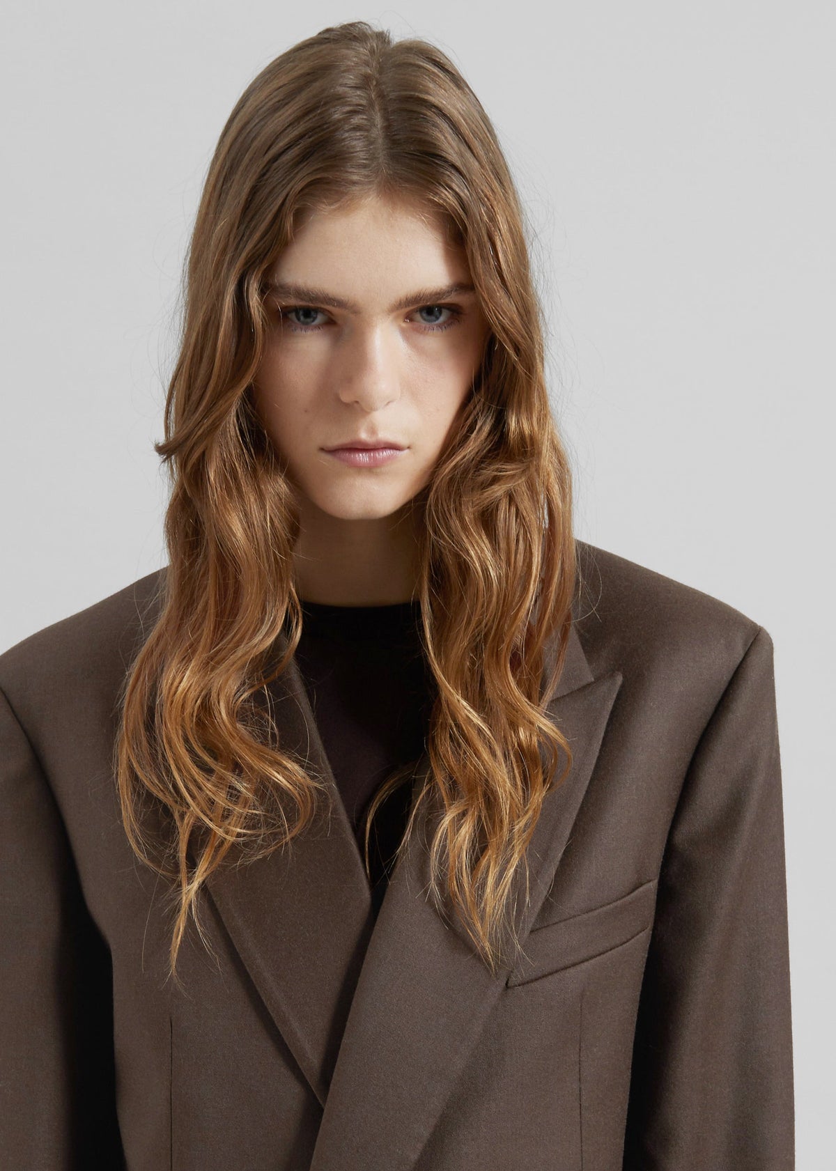 Newark Flannel Double Breasted Blazer - Mocha β view 7 of 9