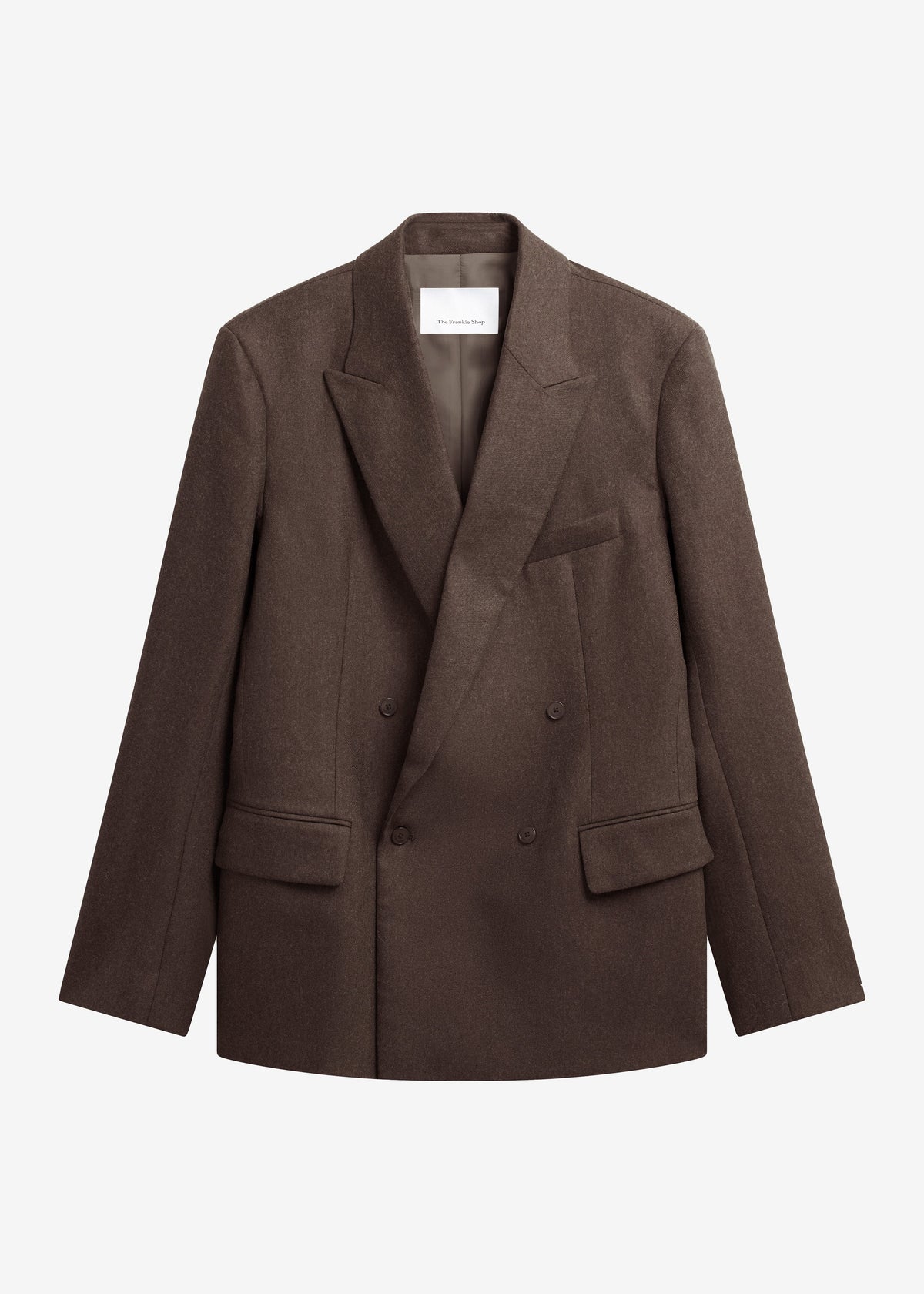 Newark Flannel Double Breasted Blazer - Mocha β view 9 of 9
