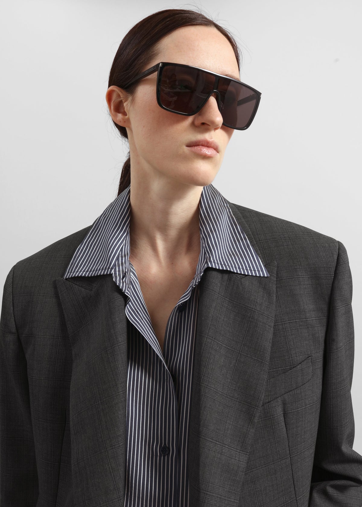Newark Plaid Double Breasted Blazer - Dark Grey β view 3 of 5