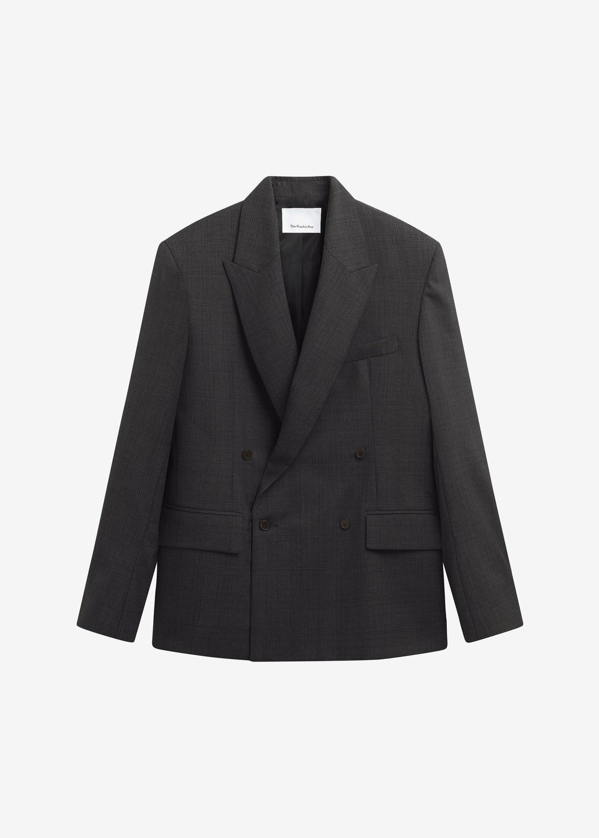 Newark Plaid Double Breasted Blazer - Dark Grey β view 5 of 5
