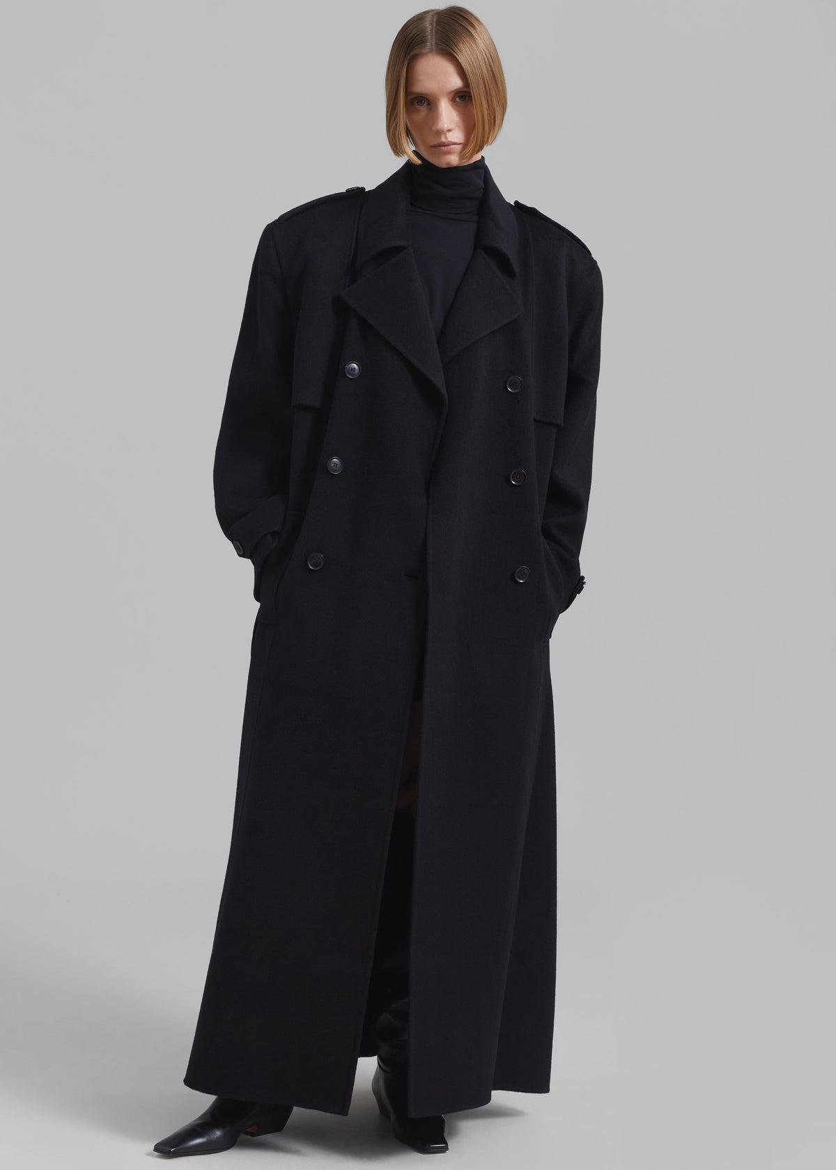 Nikola Padded Trench Coat - Black β view 4 of 10